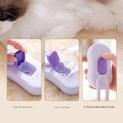 Pet Steam Grooming Brush